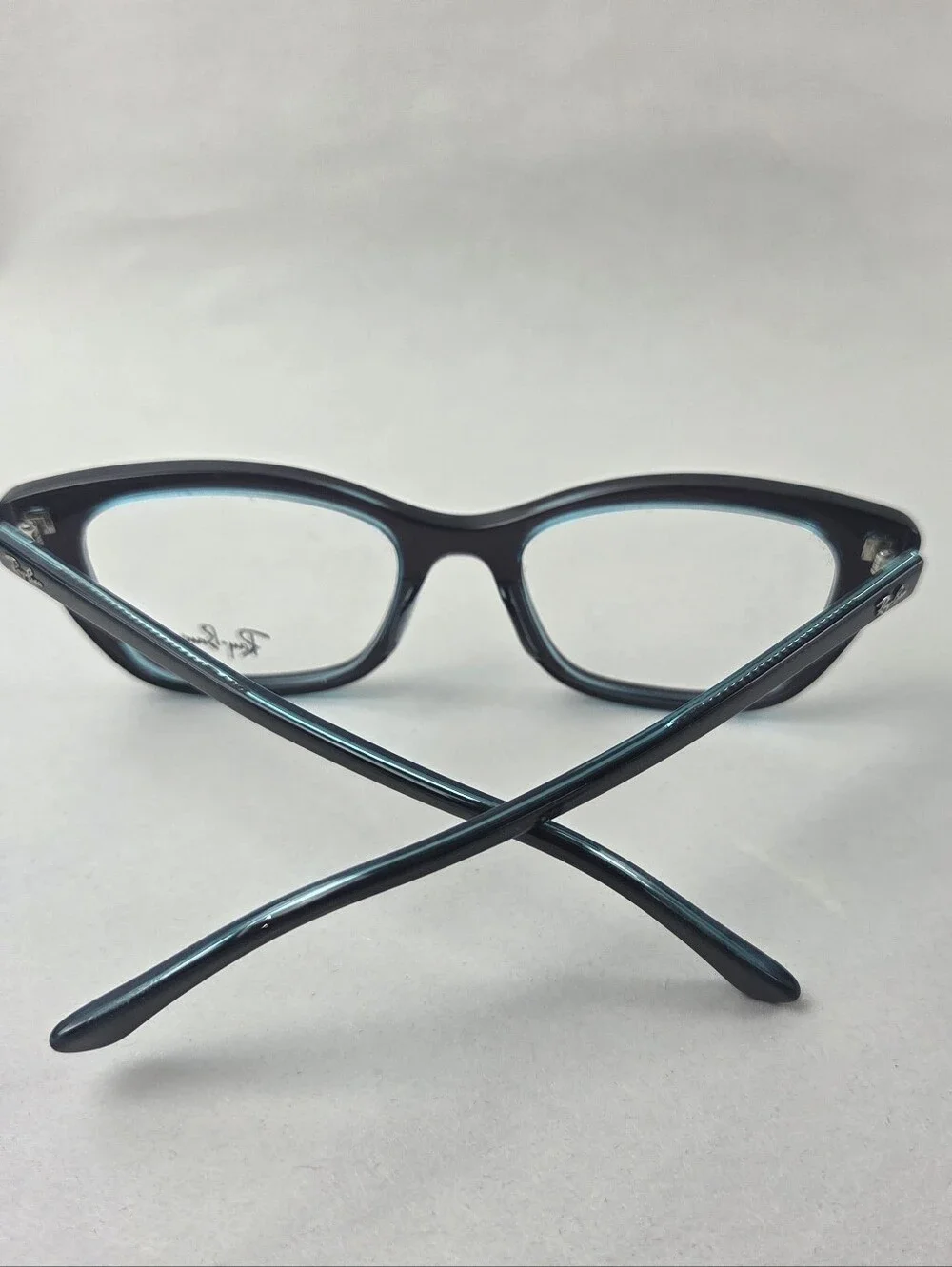 Ray-Ban RB5433 8366 52/19/140 OPTICS Polished Black On Transparent Blue